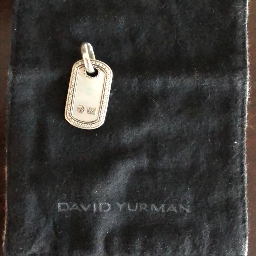 David Yurman Mother Of Pearl Dog Tag